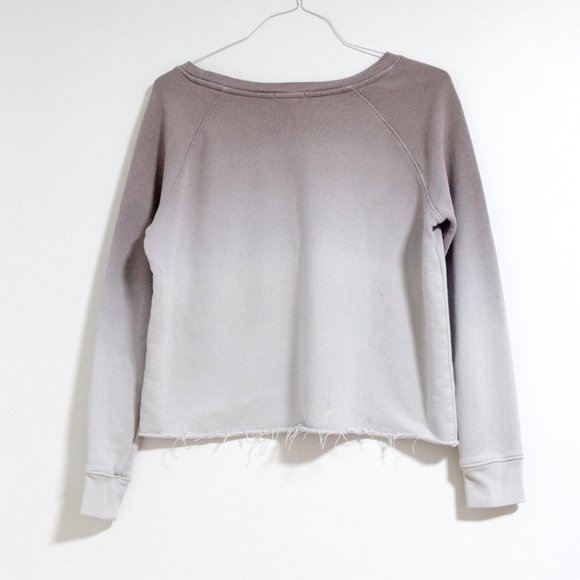 FOREVER 21 Gen Z Trendy Emoji Print Ombre Raw Edge Sweater | Size M - Picture 2 of 9